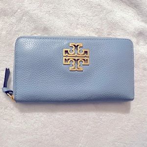 Tory Burch Blue Cloud Britten Continental wallet